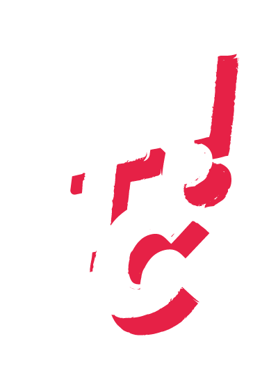 Logo TC! Red background